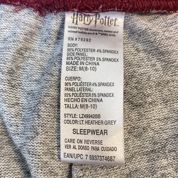 Harry Potter Jogger Pajama Pant, Gryffindor, Hedwig, Hogwarts Letter, Medium - Picture 8 of 8